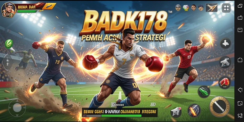 Tangkapan layar gameplay BADAK178 menunjukkan aksi olahraga yang mendebarkan.