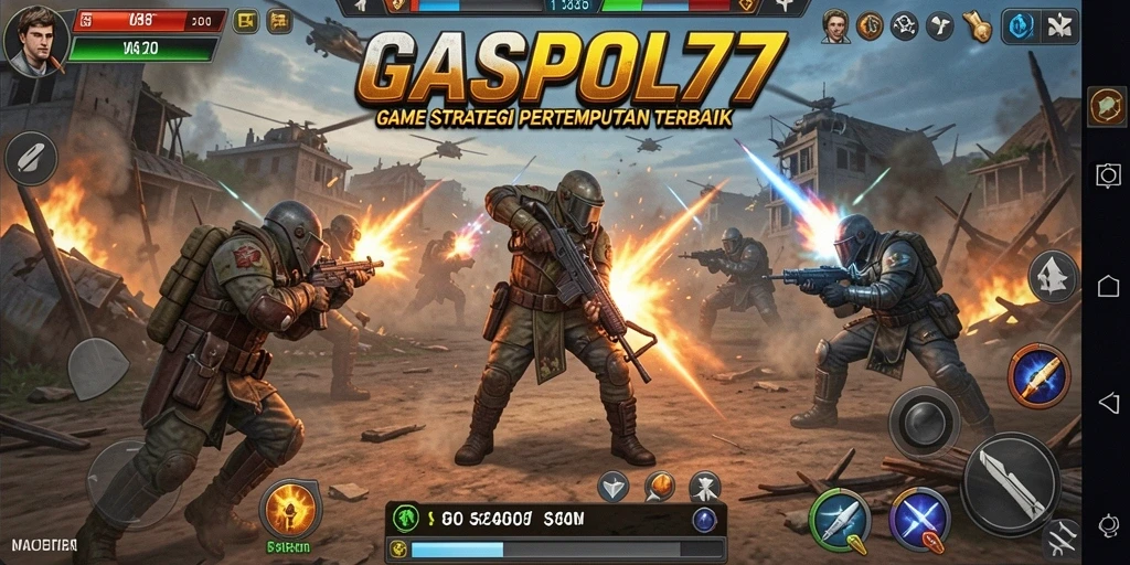 Screenshot gameplay <strong>GASPOL77</strong> menampilkan strategi pertempuran yang mendebarkan.
