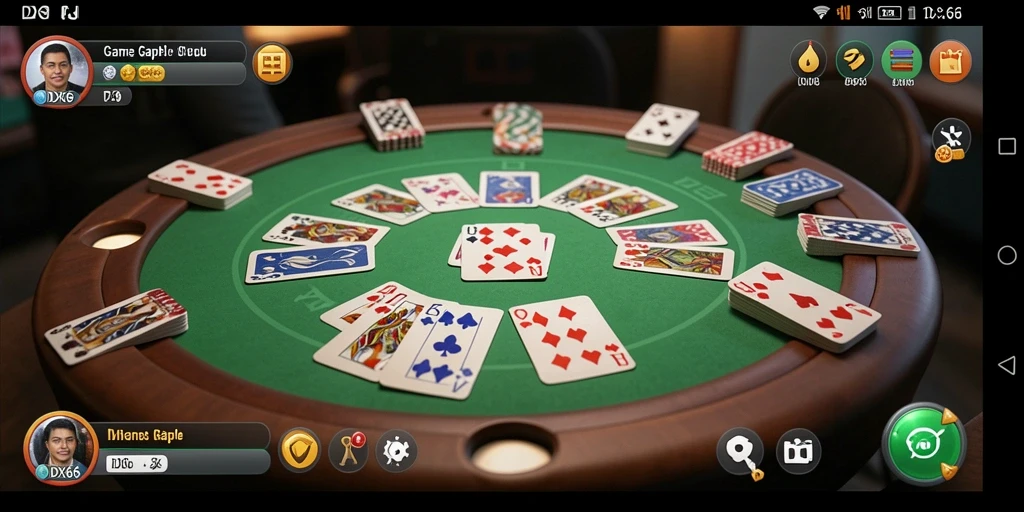 Tampilan gameplay menarik dari <strong>IDX66</strong> yang menampilkan aksi Gaple seru.