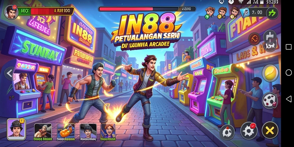 Screenshot gameplay IN88 yang menampilkan aksi seru dan penuh warna.