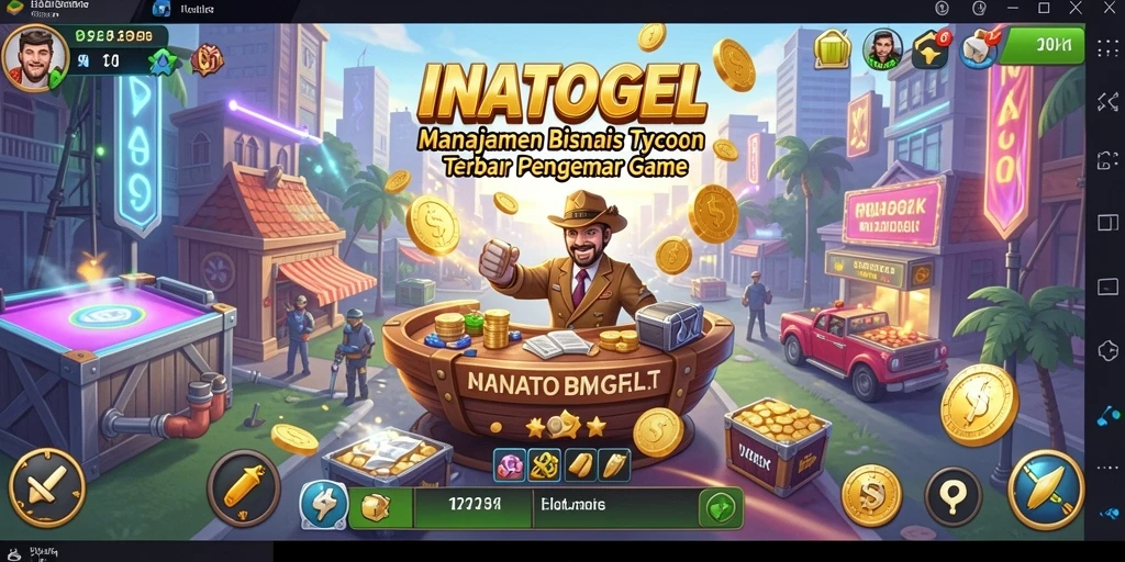 Screenshot gameplay INATOGEL menampilkan strategi bisnis yang mendebarkan.