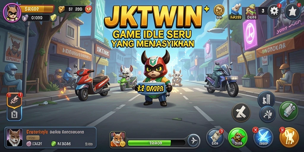 Tampilan seru gameplay JKTWIN yang mengasyikkan dan menantang.