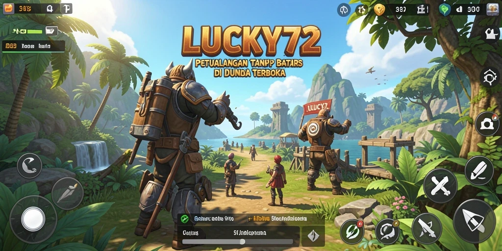 Tangkapan layar menunjukkan petualangan menarik di dunia terbuka LUCKY72.