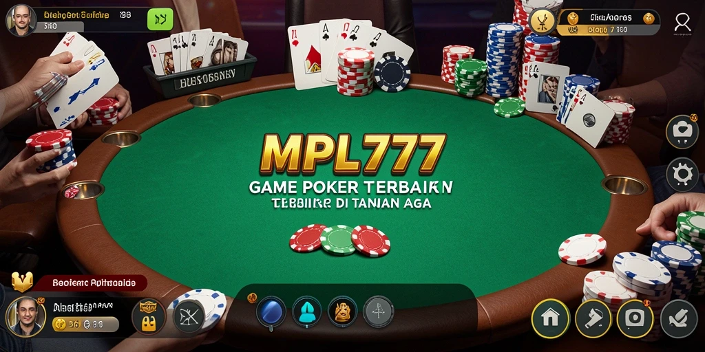Screenshot gameplay MPL777 menampilkan suasana poker yang seru.