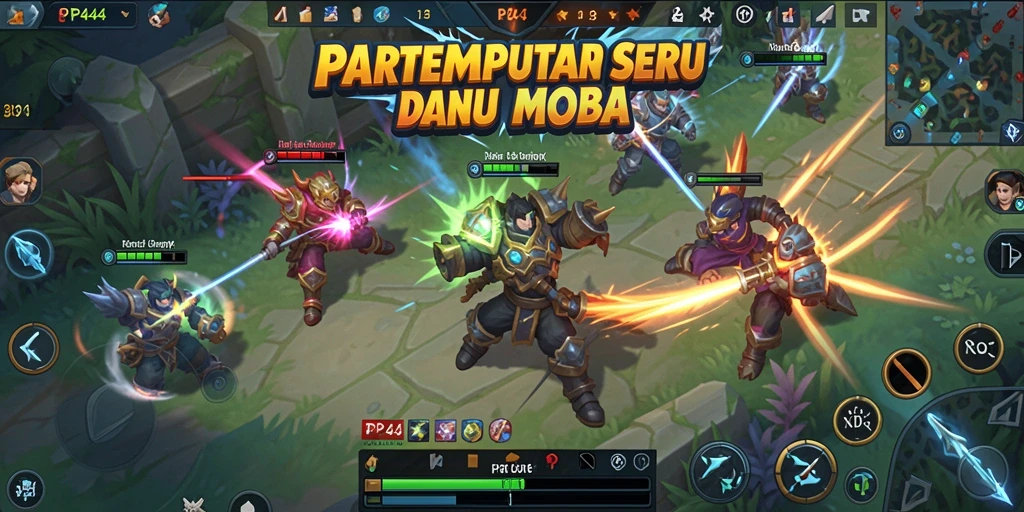 Tampilan gameplay seru dan grafik menawan dalam PP444 MOBA.