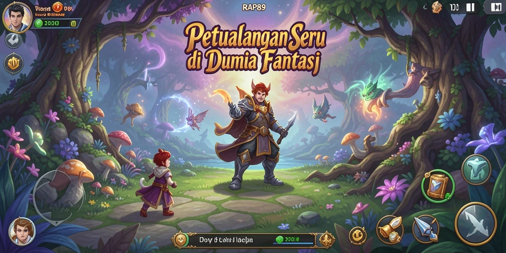 Screenshot dari gameplay RAP89 yang menampilkan petualangan epik.
