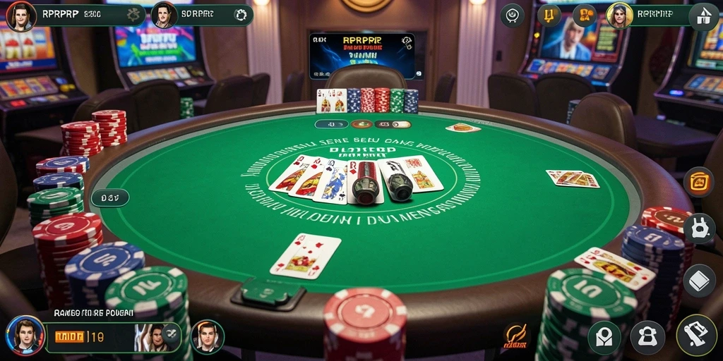 Screenshot gameplay RPRPRP menampilkan momen seru poker yang mendebarkan.