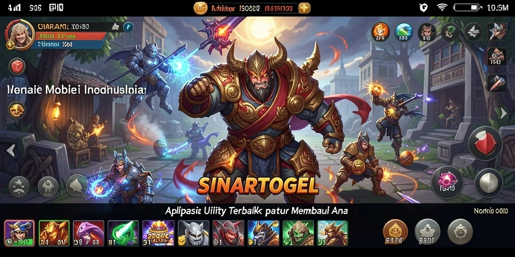 Tampilan antarmuka aplikasi SINARTOGEL dengan berbagai fitur Utility.
