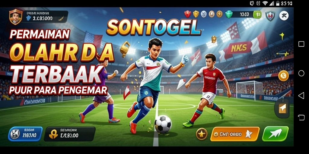 Screenshot gameplay SONTOGEL menampilkan aksi seru permainan olahraga.
