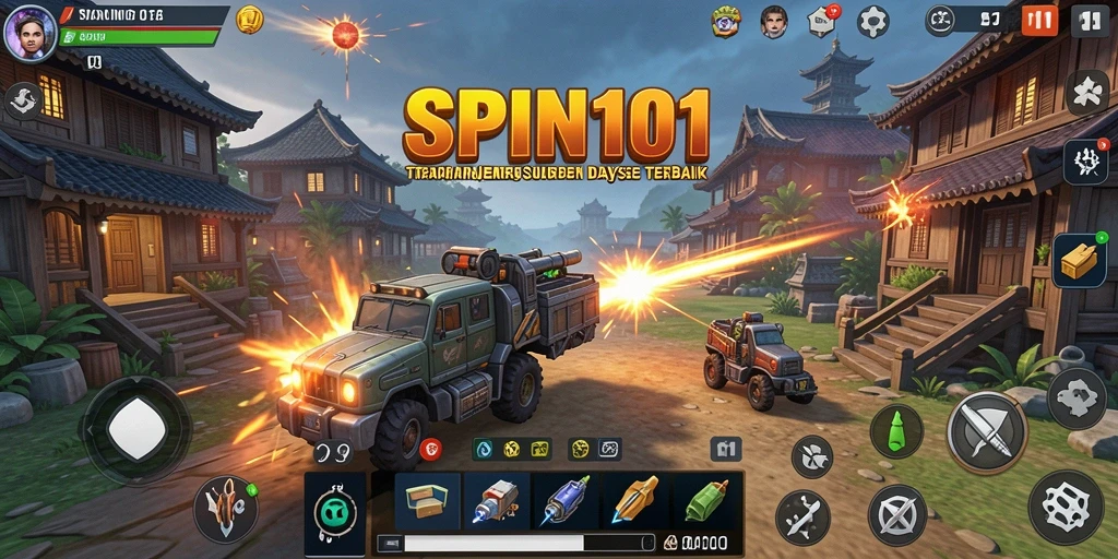Tampilan gameplay SPIN101 yang mendebarkan dalam pertempuran strategi.