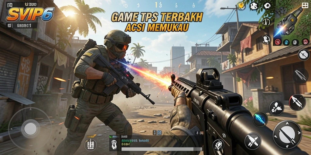 Screenshot gameplay SVIP6 yang menghadirkan aksi pertempuran intens.